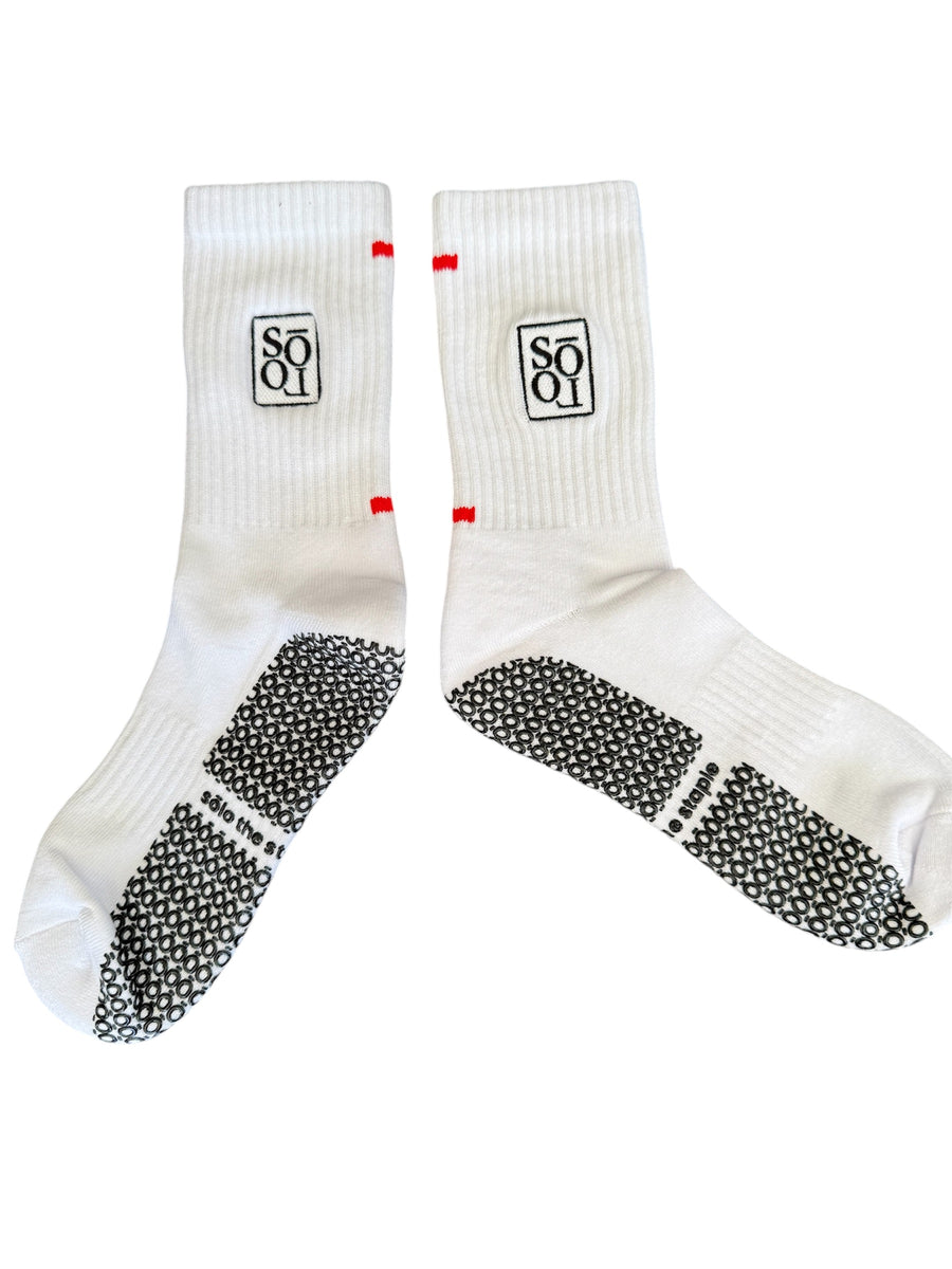 Grip Crew Socks (Black/White)